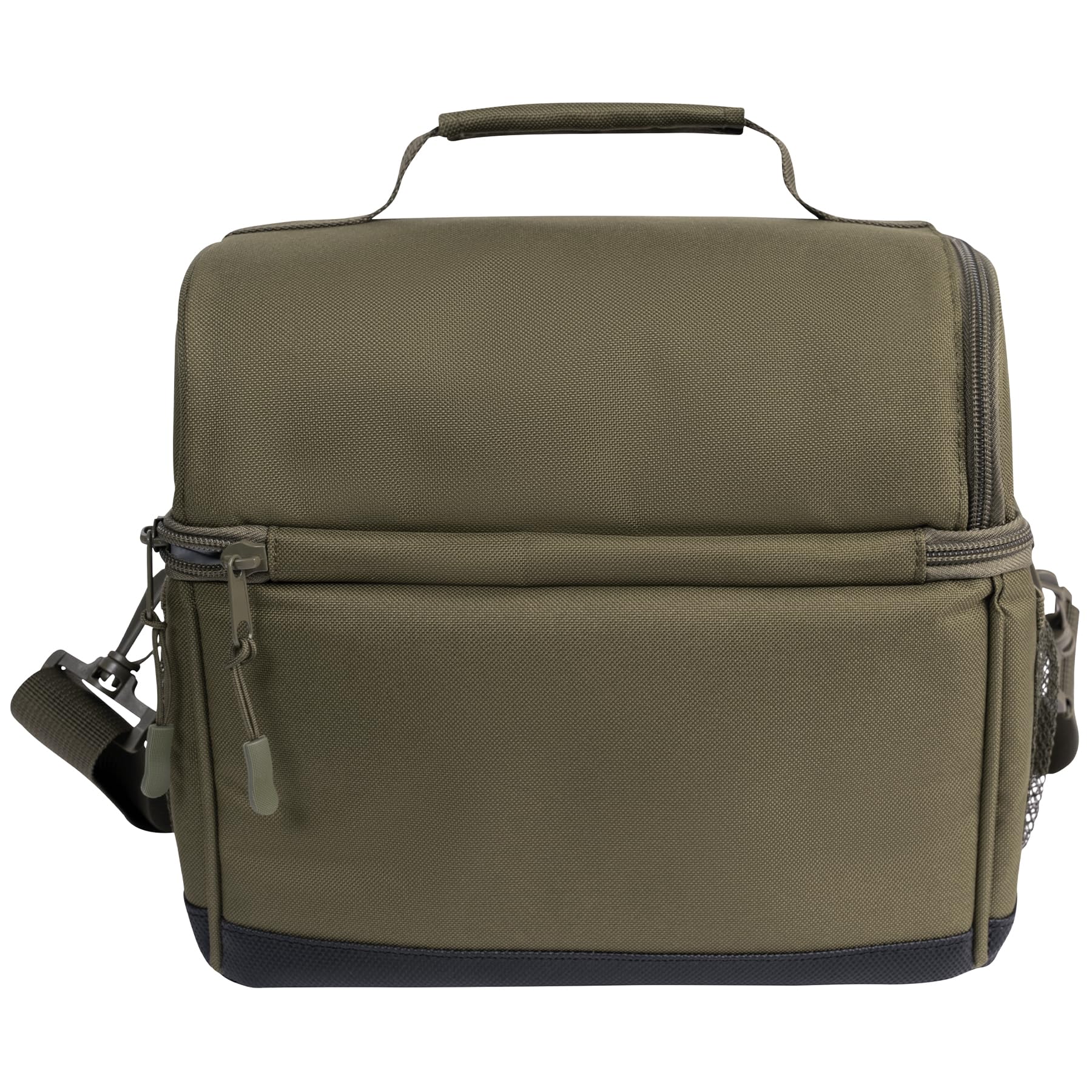 Rothco 925 lunch cooler showing upper insulated pocket for snacks on the go.