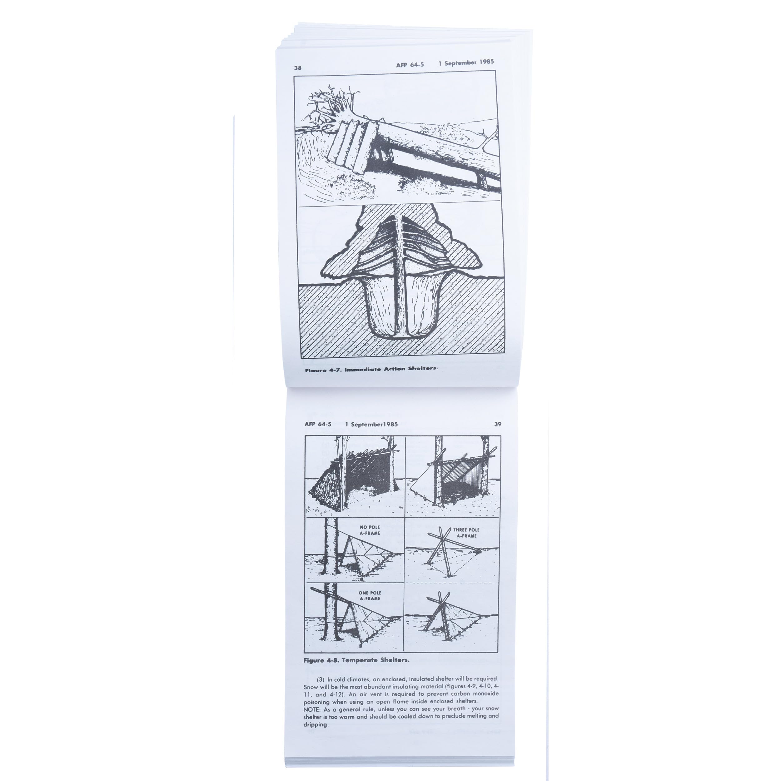 Inside pages of the Rothco manual with clear illustrations for practical survival skills.