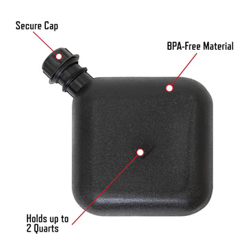 Rothco Bladder Canteen in pack shows easy packing for outdoor trips.
