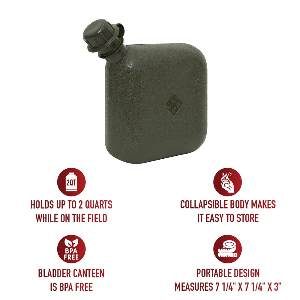 Rothco bladder canteen USA-made durability for rugged field use.