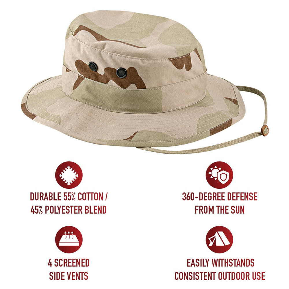 Rothco Boonie Hat 360-degree sun defense shields skin from sun from every angle.