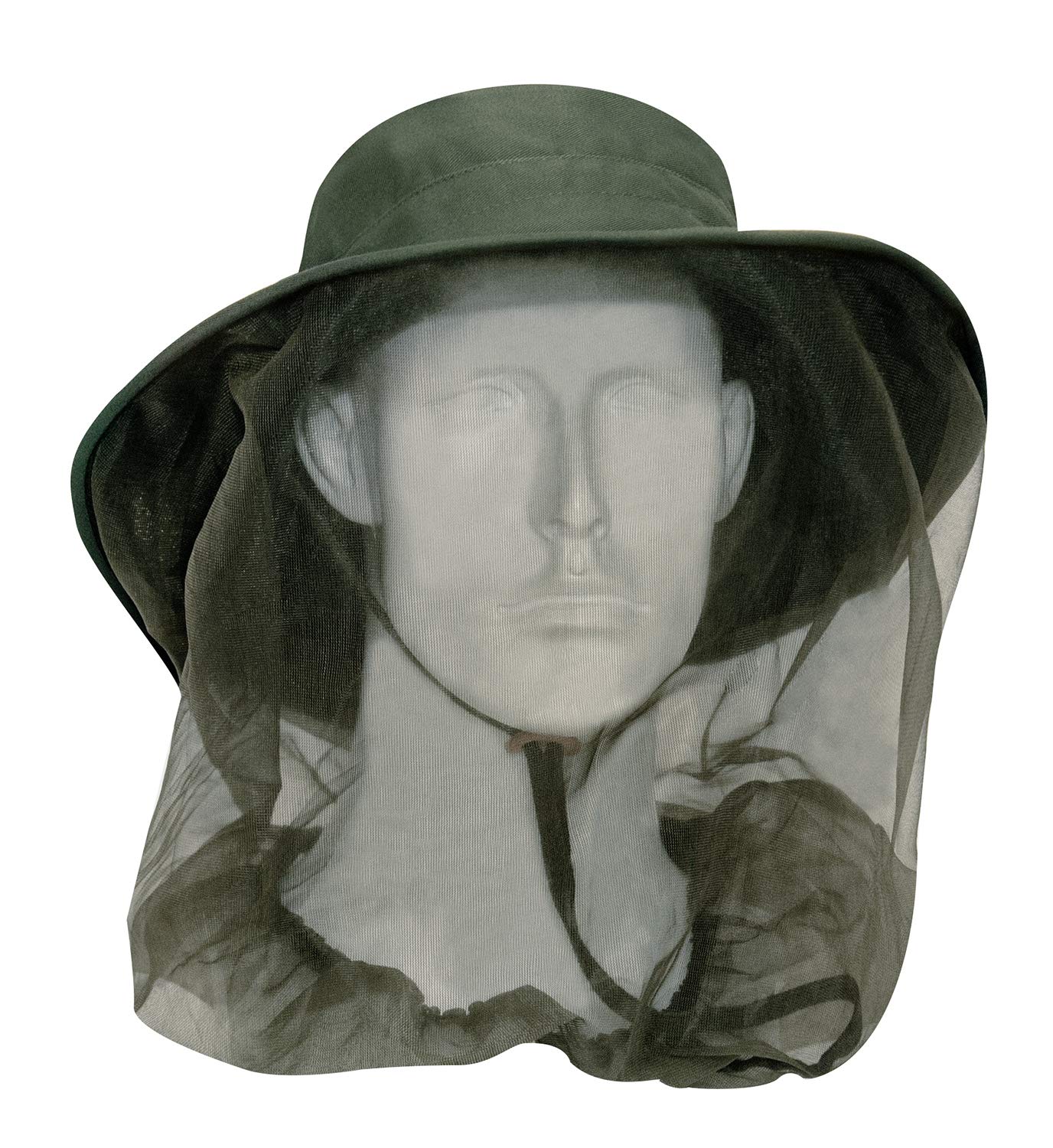 Model wearing Rothco boonie hat with chin strap in an outdoor setting Olive Drab