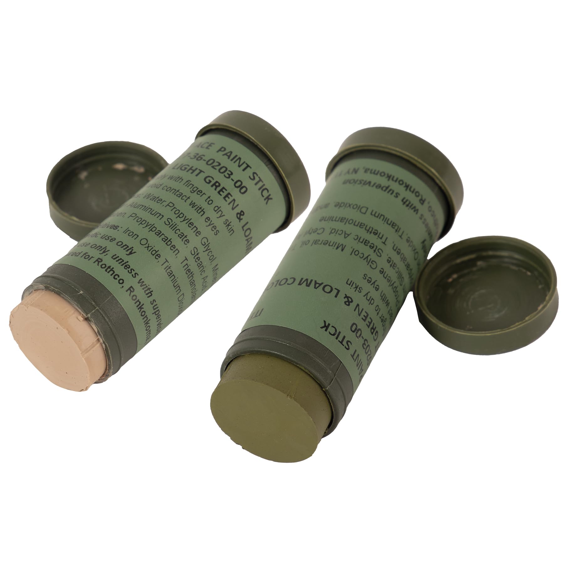 Rothco Camo Paint Stick sweat-resistant finish for easy cleanup after use.