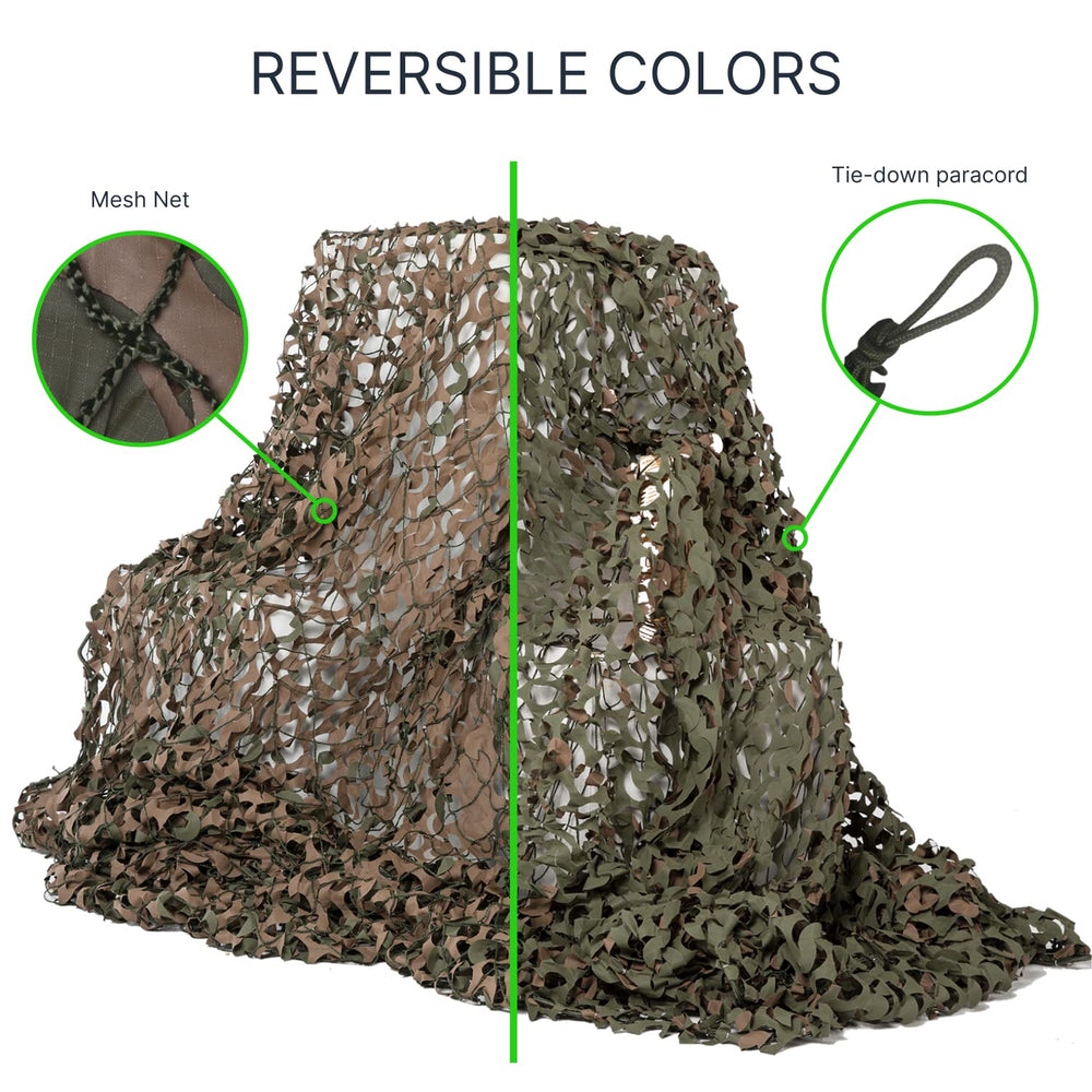 Rothco CamoSystems camouflage net with 3D foliage for yard hide setups