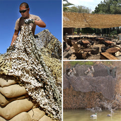 Rothco camouflage net with glare reduction for stealth in outdoor photography