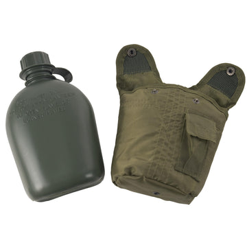 Rothco 2-button snap closure secures the canteen during activity.