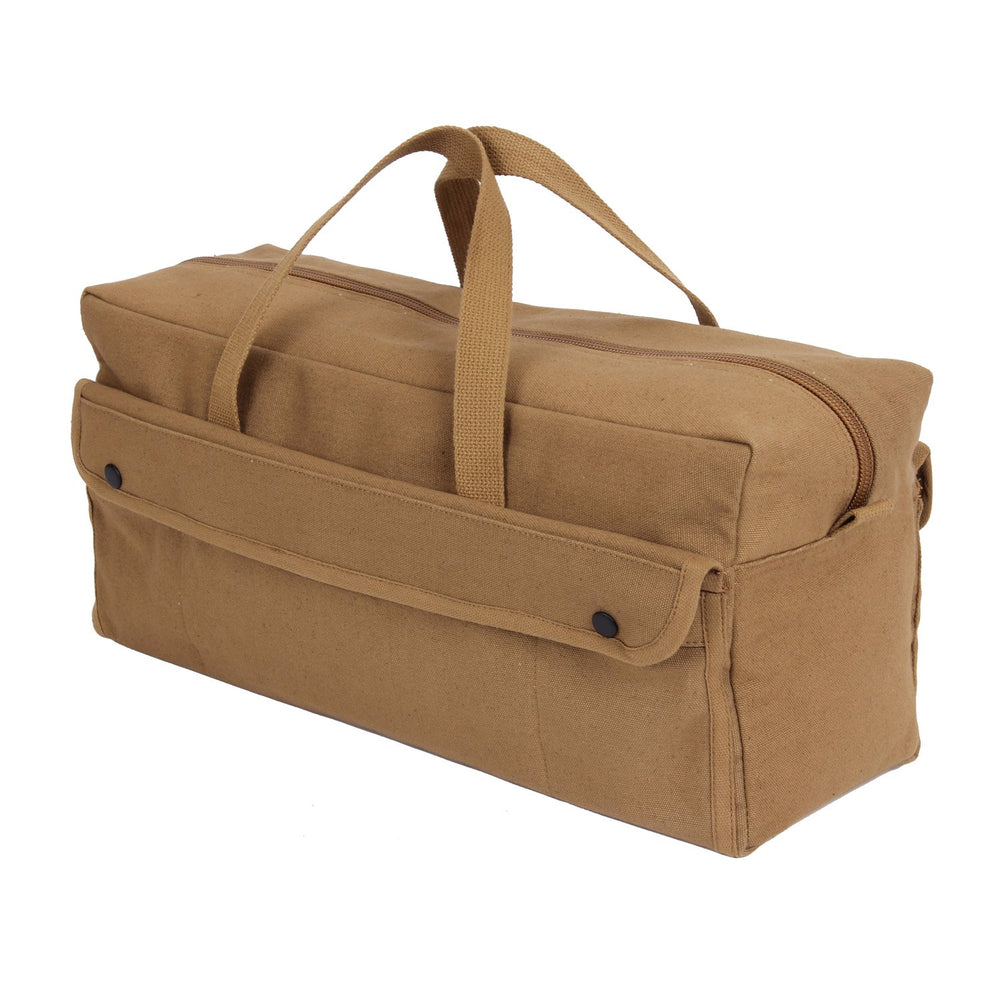 Rothco Canvas Jumbo Mechanic Tool Bag interior pockets keep small parts within reach during projects.