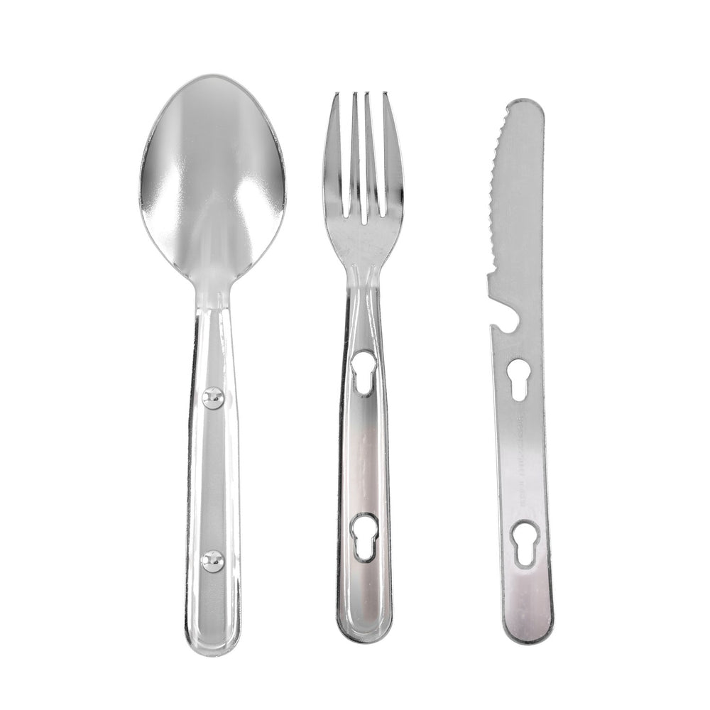 Rothco Chow Kit fork and spoon set ready for camping meals.