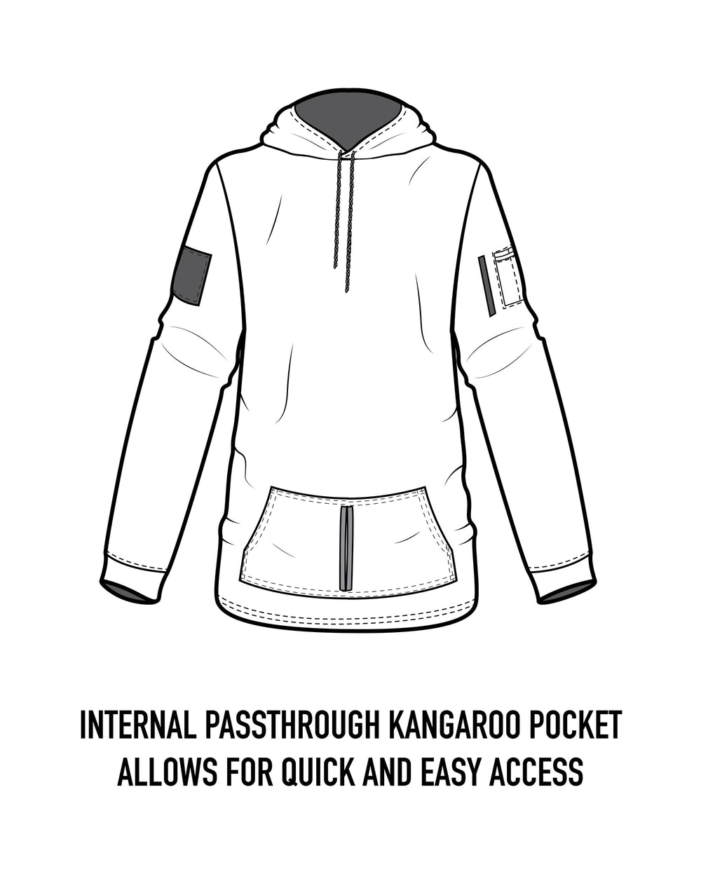 Rothco Conceal-Ops fleece lining for all-day warmth.
