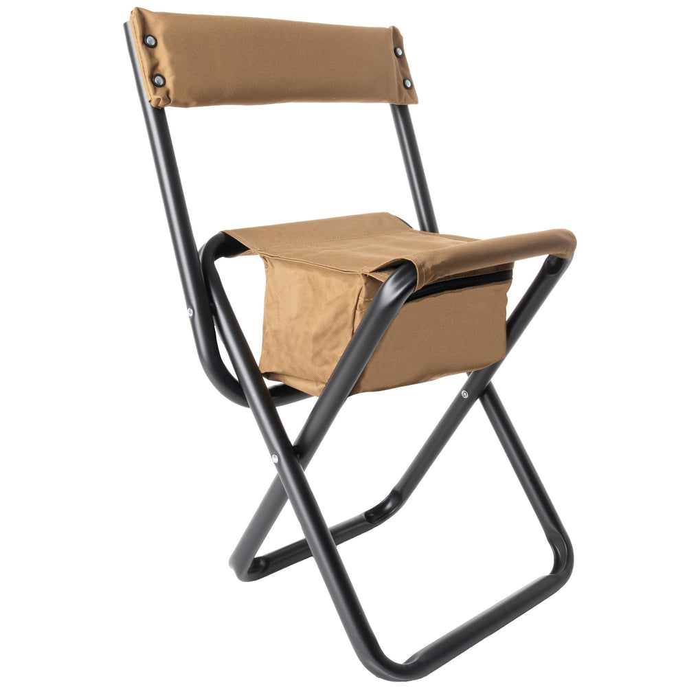 Rothco Deluxe folding stool portable-carry design makes trips easier.