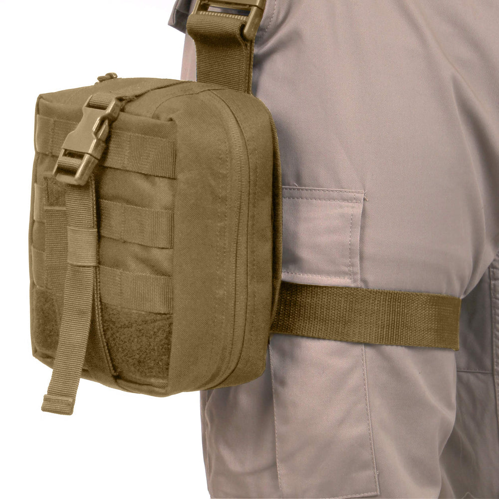 Rothco pouch attached to belt shows MOLLE compatibility and secure carry