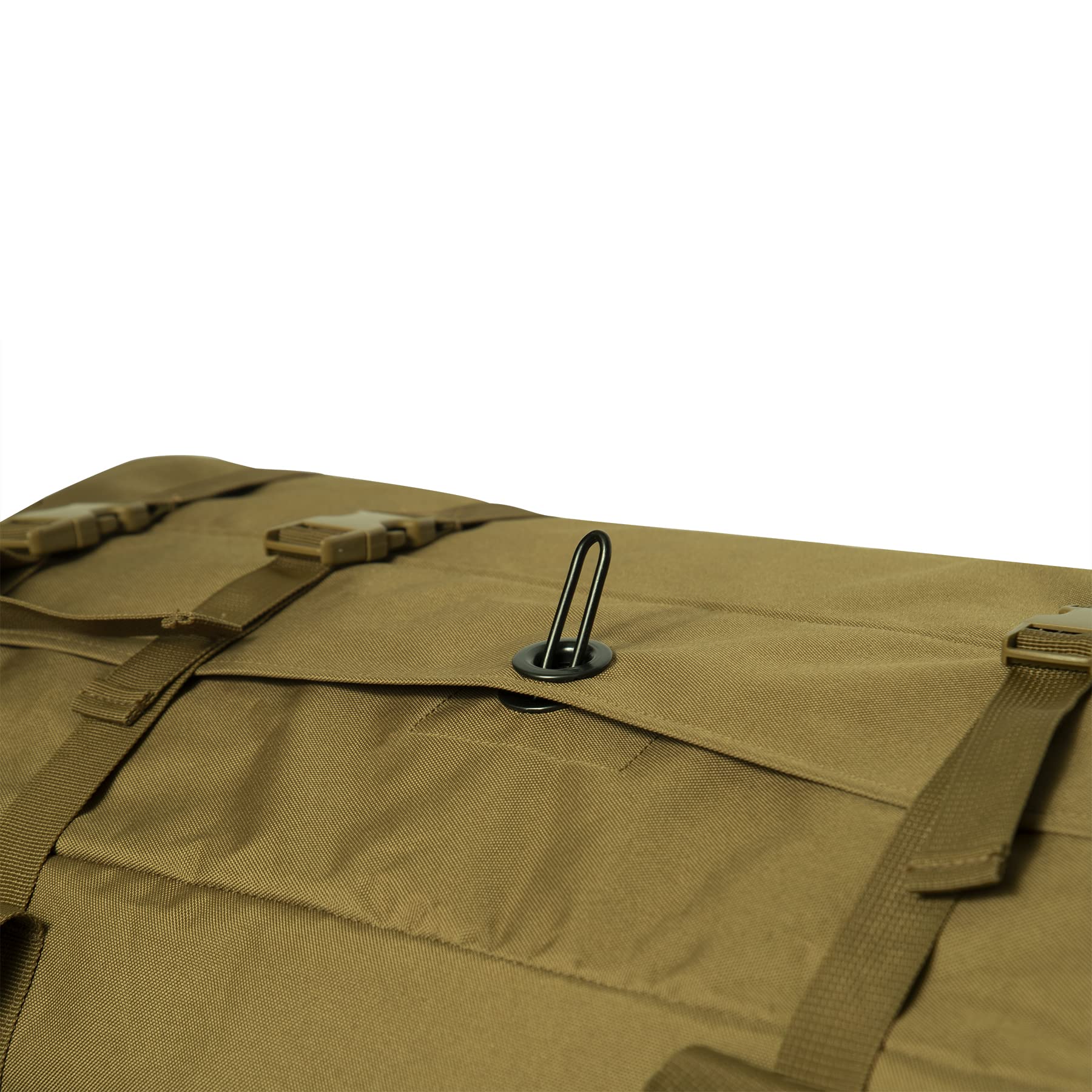 Rothco Enhanced Duffle Bag rugged 600D polyester construction for durability.
