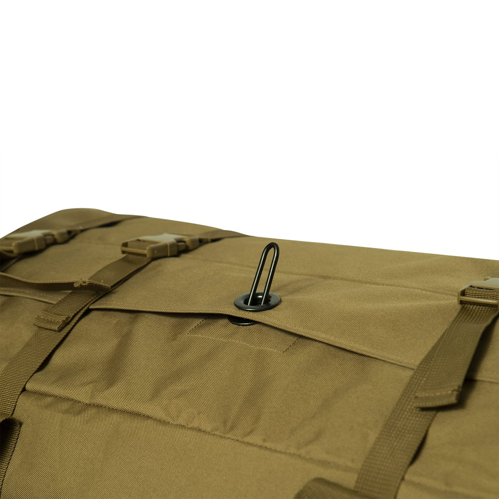 Rothco Enhanced Duffle Bag rugged 600D polyester construction for durability.