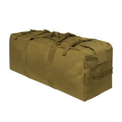 Rothco Enhanced Duffle Bag side window highlights labeling and document storage.