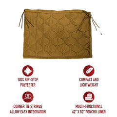 Rothco G.I. Type Poncho Liner used as blanket or sleeping bag for camping and bug-out readiness.