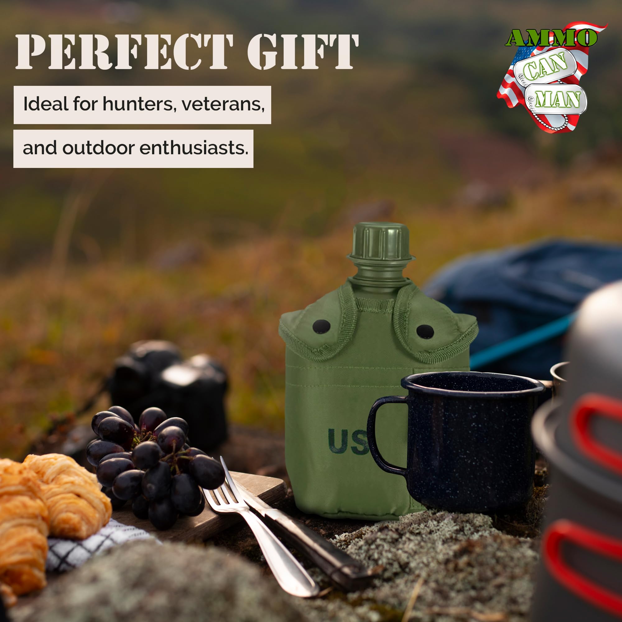 Rothco GI Canteen Cover OD, NSN tag and authentic spec reference