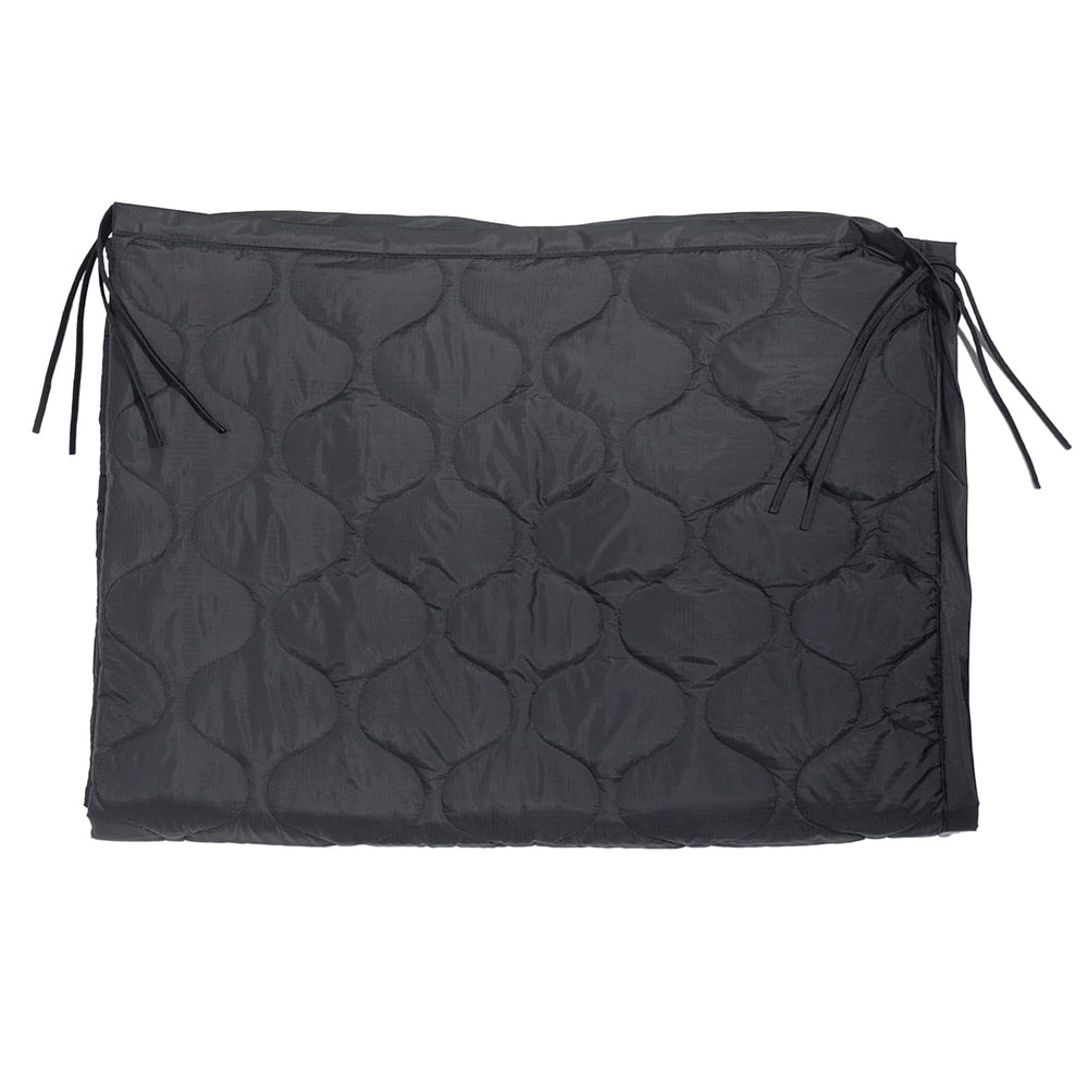 Rothco Gi Type RS poncho liner in black adds warmth for outdoor use with secure ties.