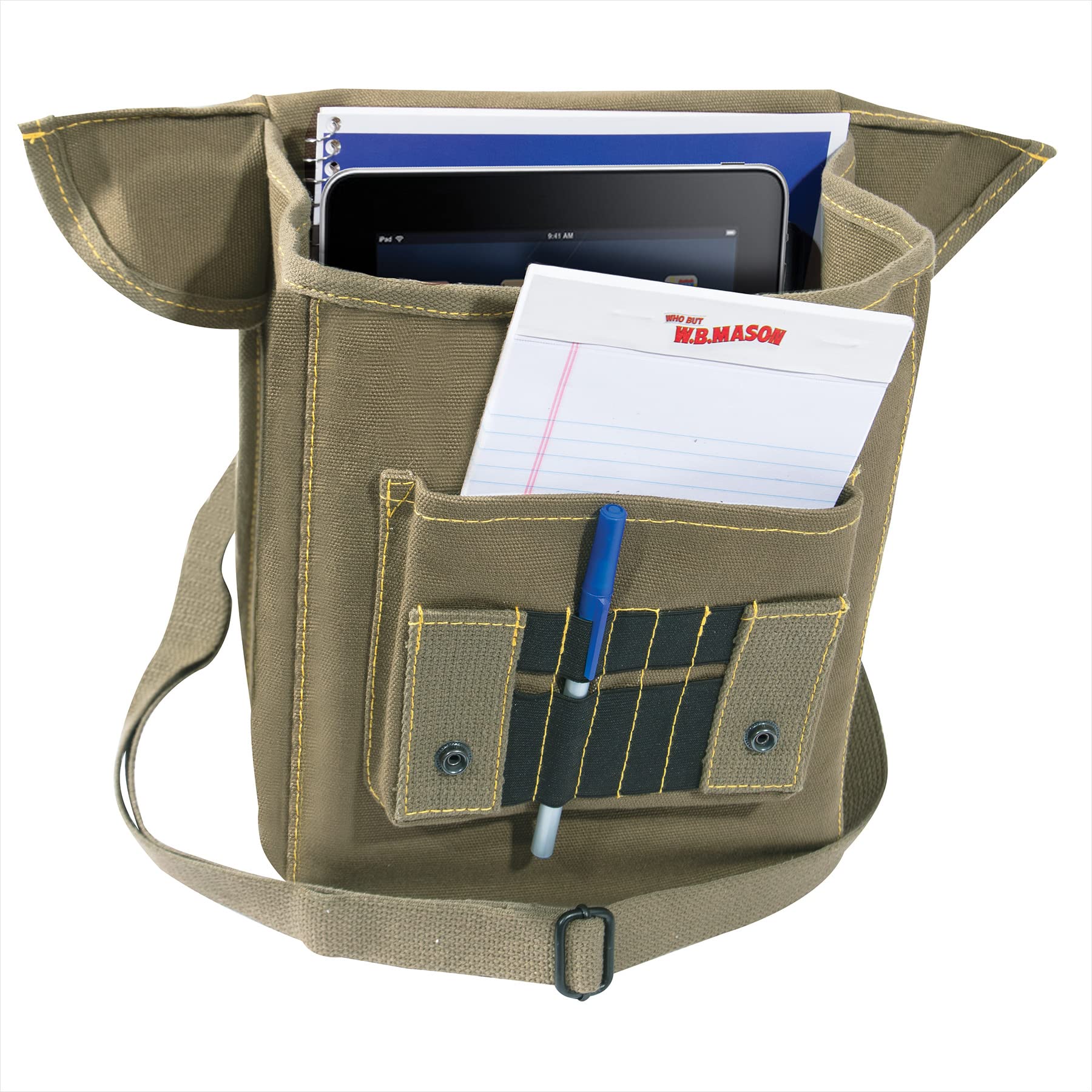 Rothco canvas map case front pocket provides quick access to essentials.