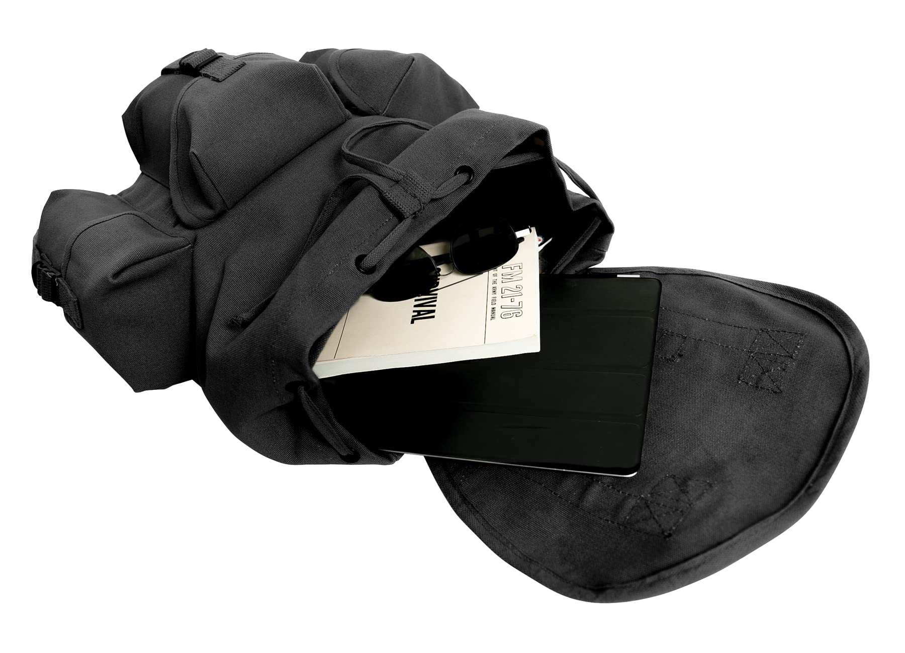Rothco Mini Alice Pack durable canvas detail signals rugged outdoor use.