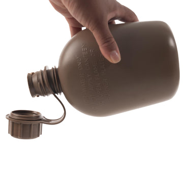 Rothco coyote brown outdoor water bottle highlights lightweight, durable design.