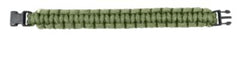 Rothco paracord bracelet black buckle, durable quick-release for outdoor gear.