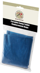 Rothco portable camp toilet replacement bag for easy outdoor waste containment.