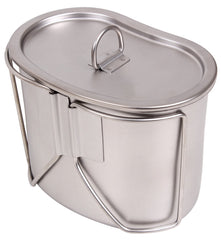 Rothco stainless steel canteen cup with durable design for rugged outdoor use.
