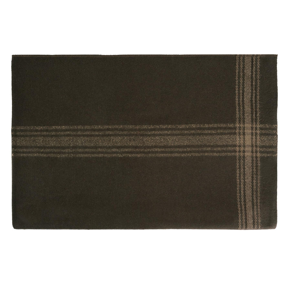 Rothco striped outdoor wool blanket on beach showing drying and lounging use.