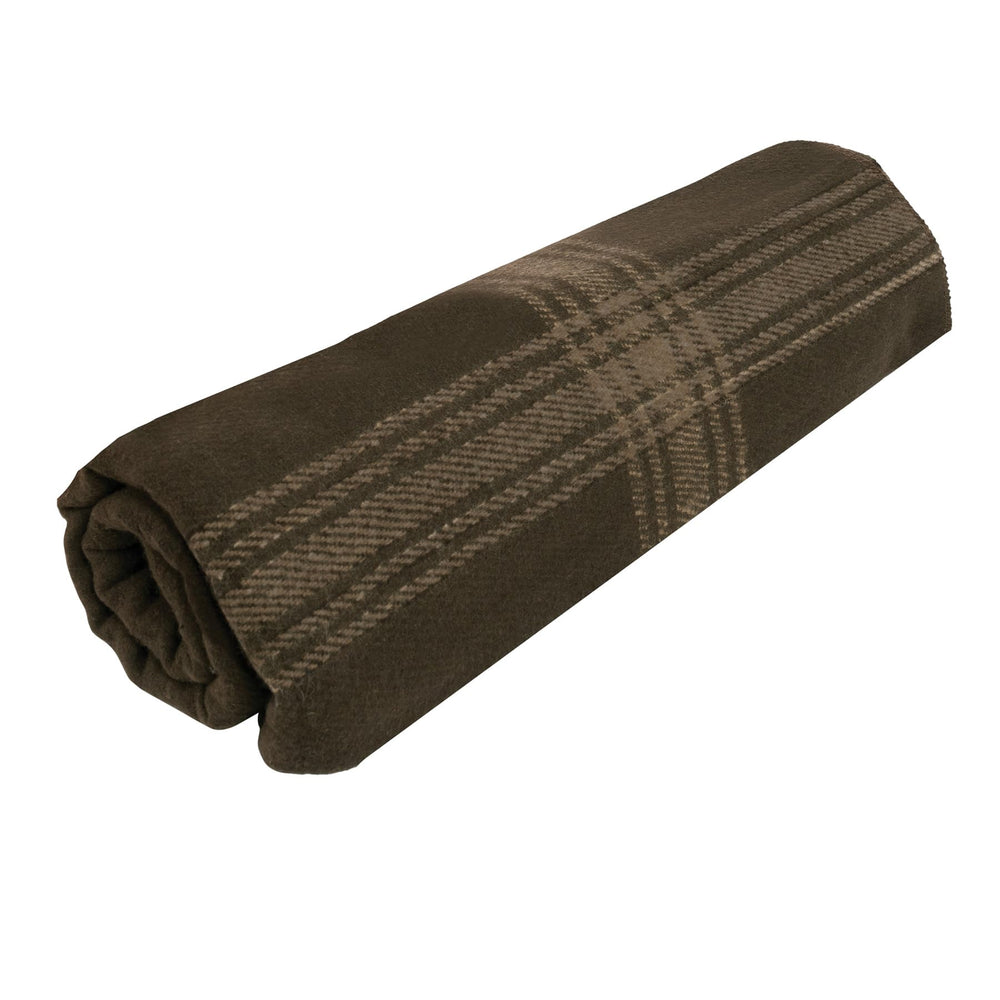 Rothco striped outdoor wool blanket used as emergency cover offering versatile protection.