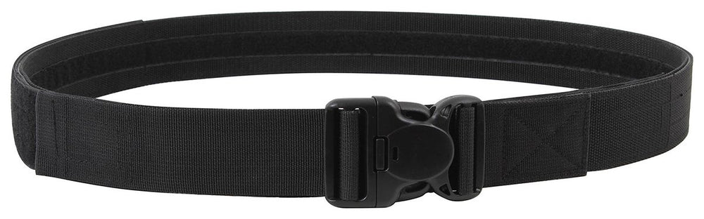 Rothco Triple Retention Tactical Duty Belt in black for secure gear and durable duty use.