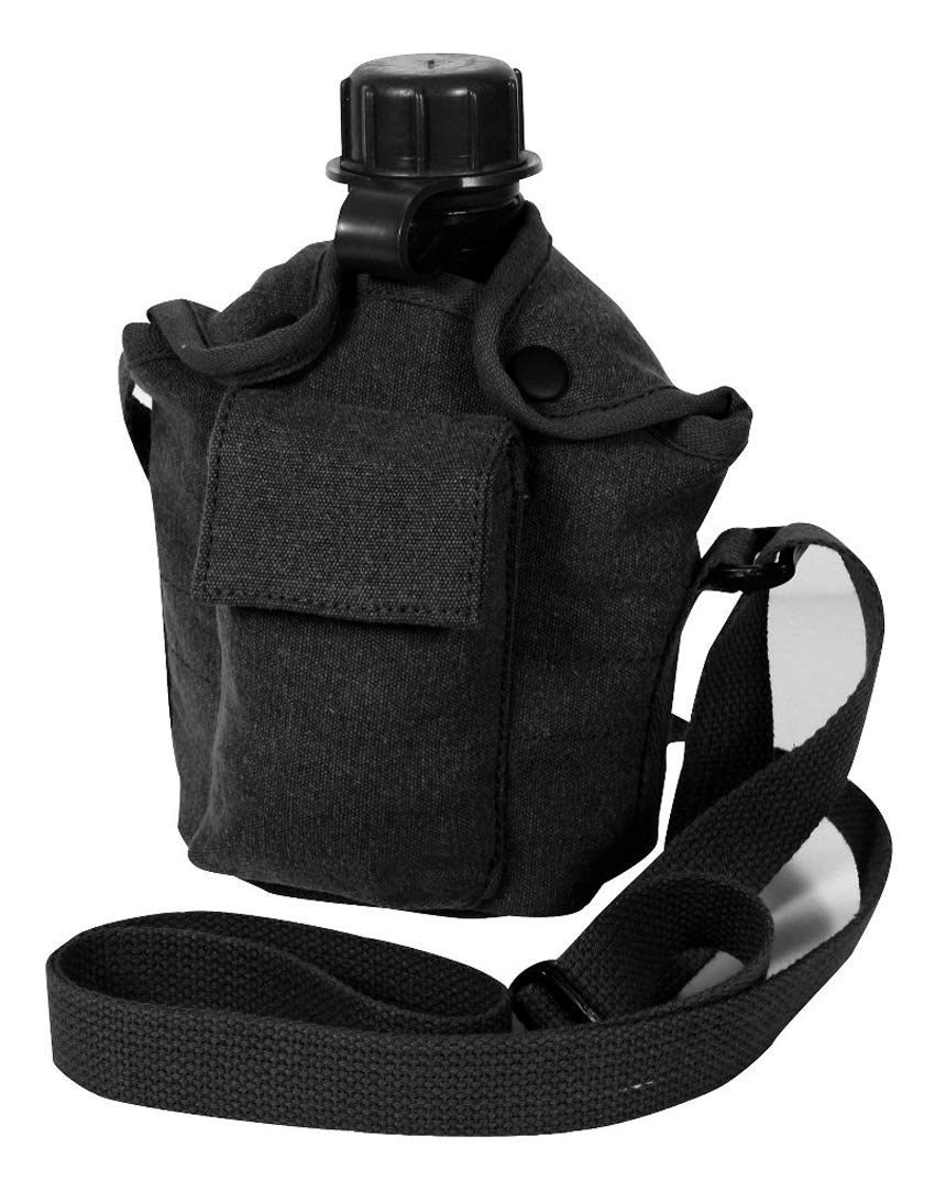 Rothco Vintage Canteen Carry with shoulder strap for easy hands-free transport