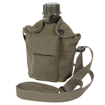Rothco Vintage Canteen Cover in OD Green offers rugged protection and classic style.