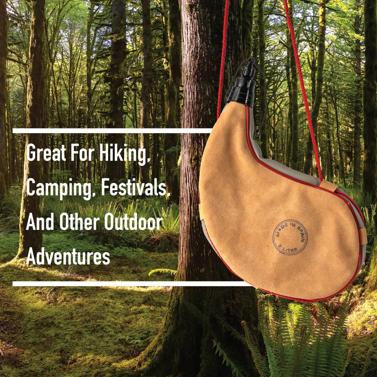 Rothco Wine Bota capacity supports water or wine on adventures