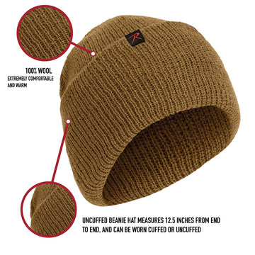 Rothco Wool Watch Cap back view reveals continuous warmth under layers