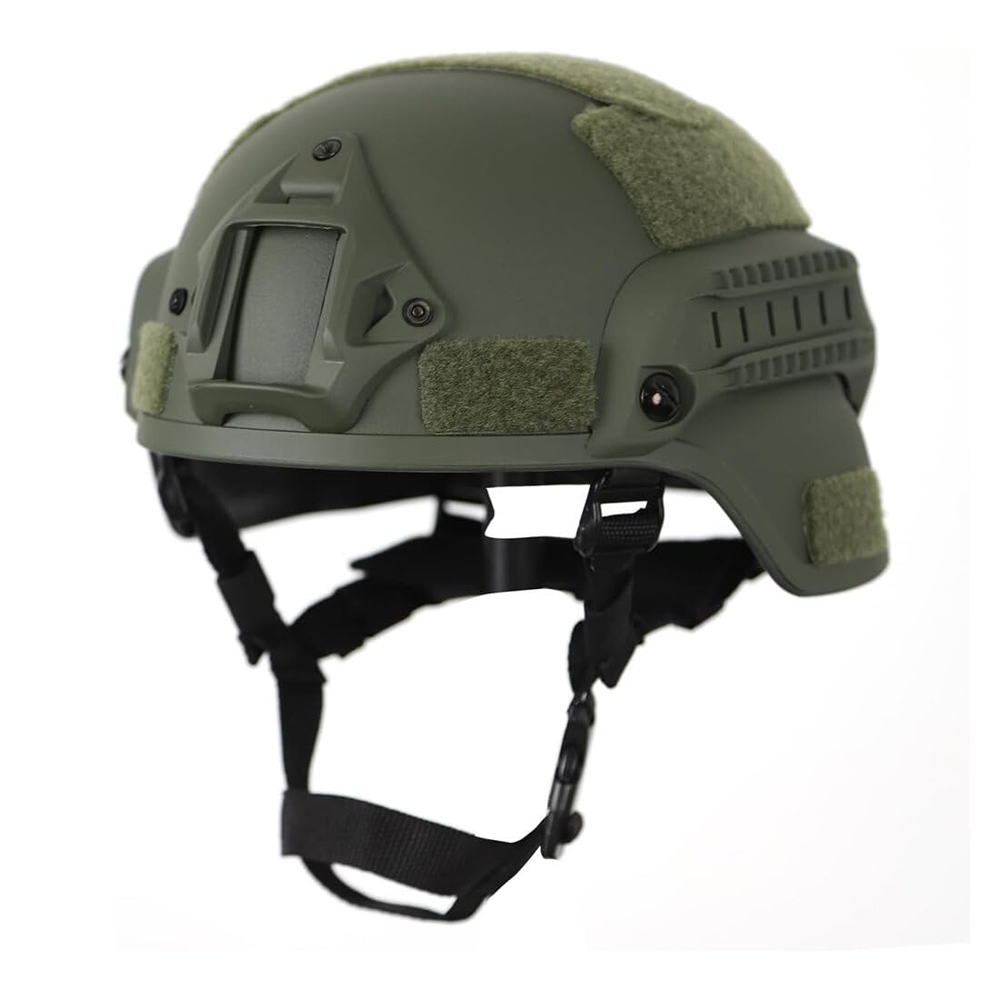 ROUASD tactical helmet army green front view, showcasing lightweight UHMW-PE shell.