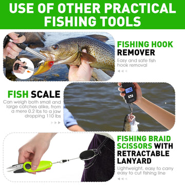 Fish scale and fishing gripper inside kit
