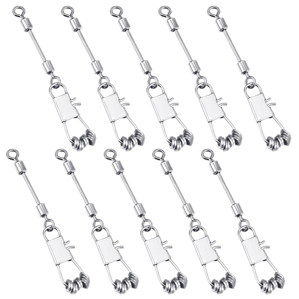 RoundFunny 2mm fly fishing tippet rings with clip set, 100 pieces