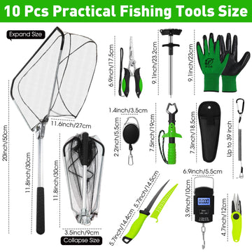 RoundFunny landing net foldable design helps net fish quickly and store compactly.
