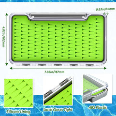 RoundFunny pocket-sized fly box for travel and easy packing.