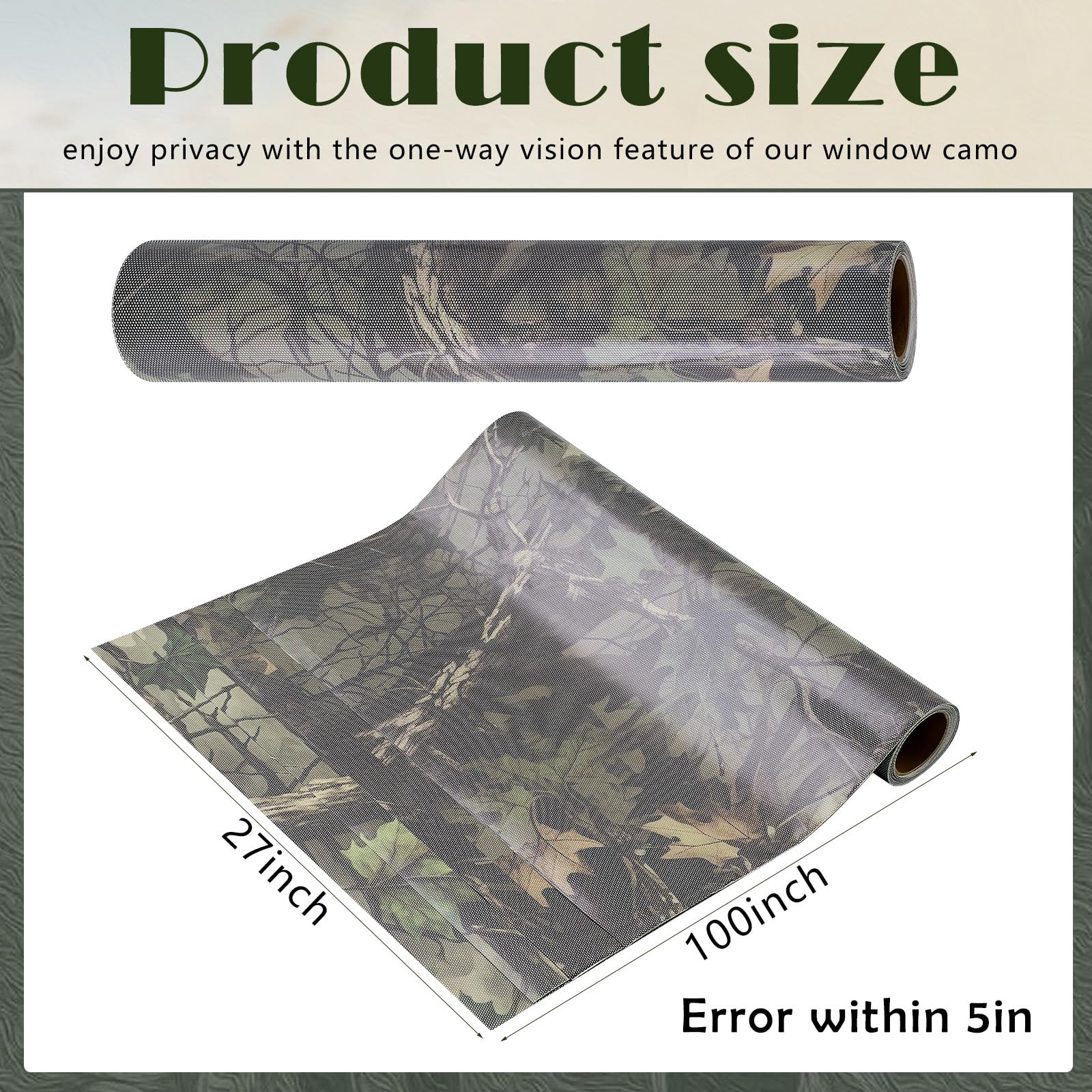 RoundFunny hunting blind window camo panel 2 shows two-pattern camouflage for adaptable concealment.