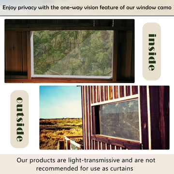RoundFunny hunting blind window camo panel 3 highlights 27x100 inch coverage for large surfaces.
