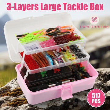 RoundFunny lure sets closeup with realistic baits for better bite attraction.