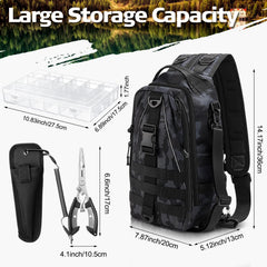 RoundFunny tackle boxes with adjustable dividers keep baits and hooks neatly separated.