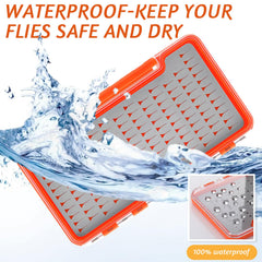 Closeup of waterproof seal on fly boxes