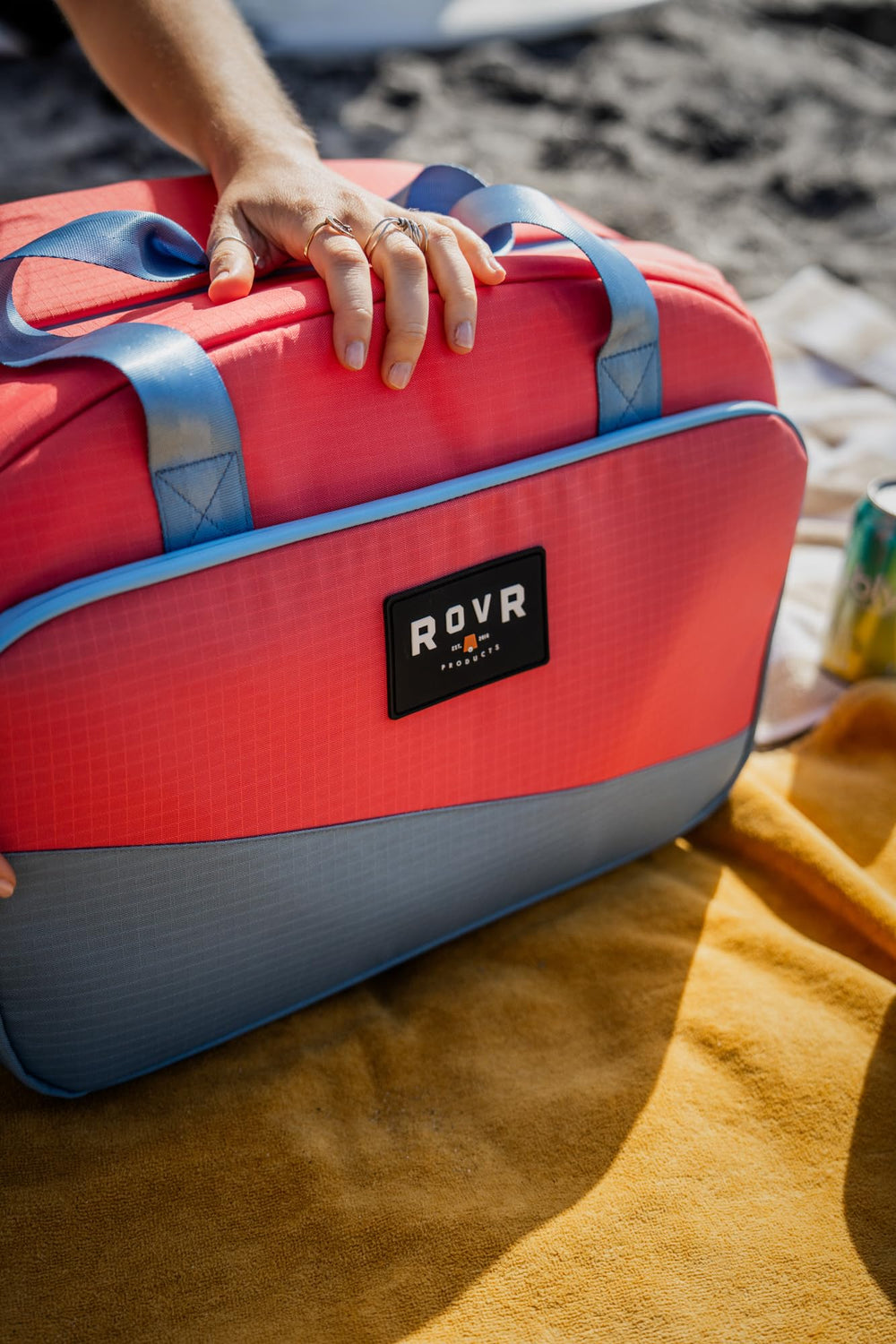 ROVR TravelR 36-can soft cooler duffel coral padded shoulder strap for convenience