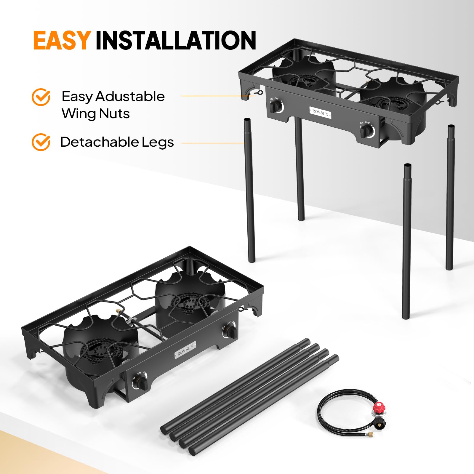 ROVSUN setup-ready backyard cooking scene without tools