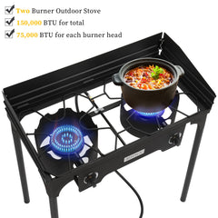 ROVSUN cast-iron burner head delivers durable outdoor performance