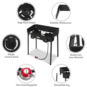 ROVSUN portable gas stove carrying bag keeps gear ready