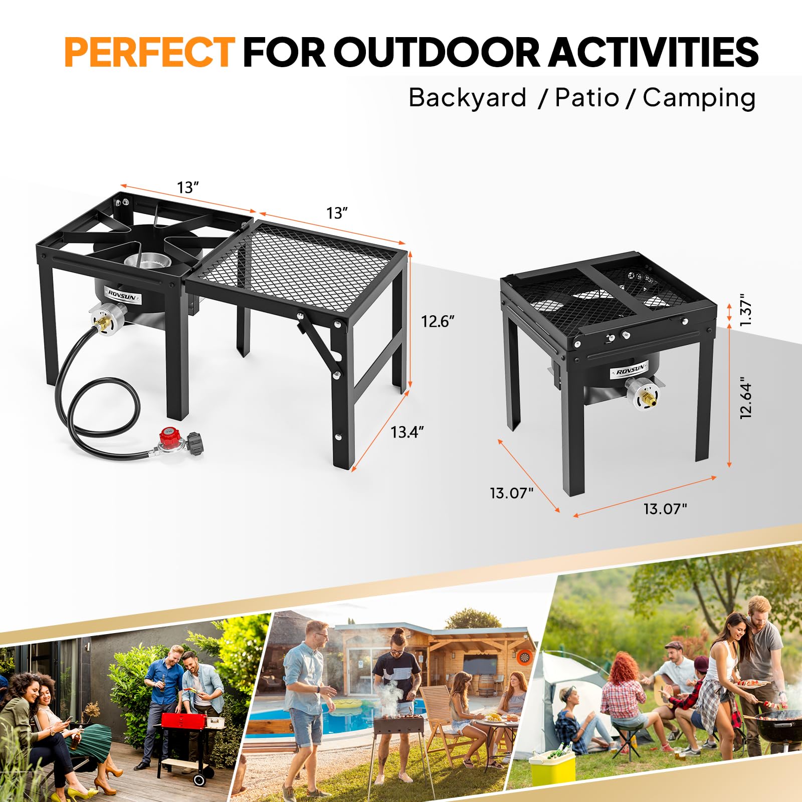 ROVSUN setup ideal for tailgating and outdoor feasts.