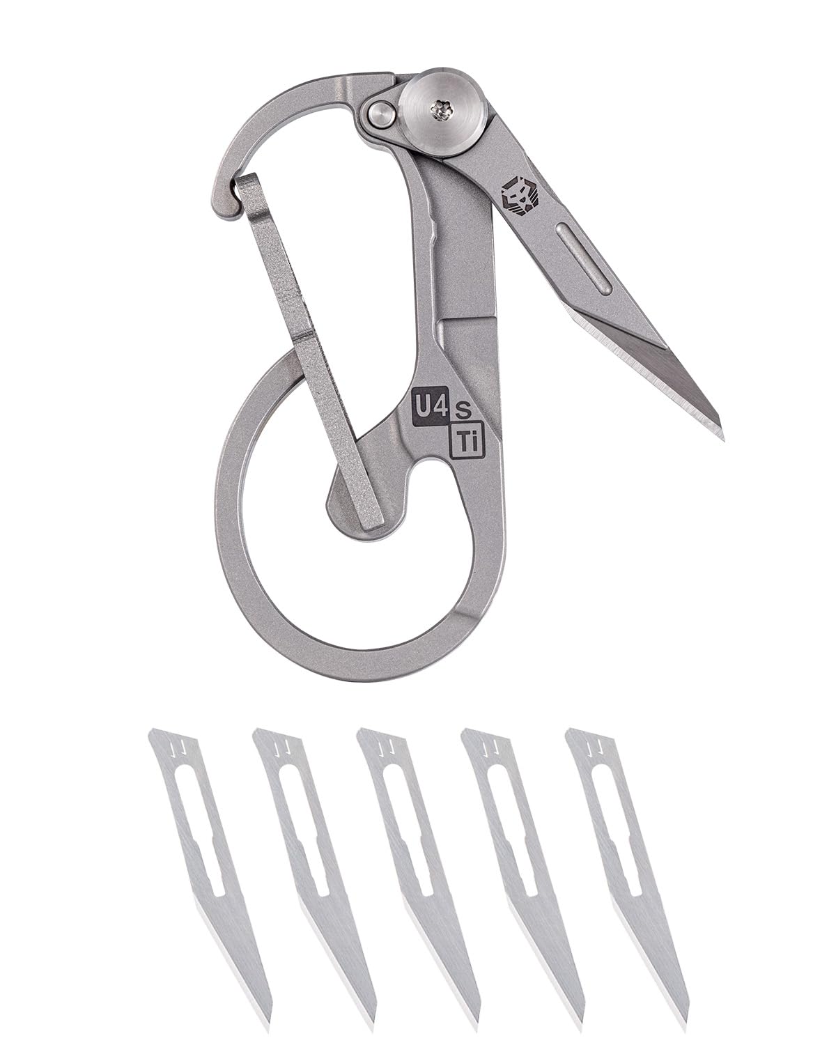 RovyVon U4 titanium carabiner body offers lightweight strength for quick attachment.